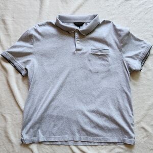 Banana Republic Gray Polo Shirt with Luxe Touch Performance And Classic Design